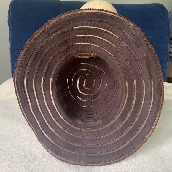 Women’s SCALA Brown Sun Beach Garden Cowboy / Regular Style Hat Shells Bow EXC - Picture 15 of 16